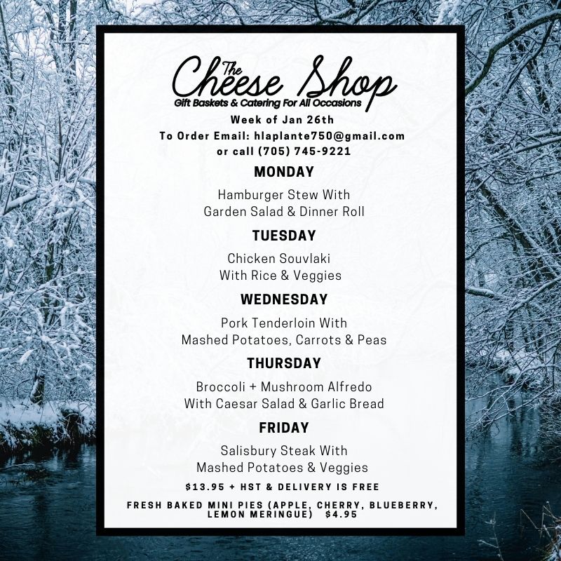 The Cheese Shop Menu