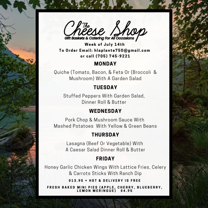 The Cheese Shop Menu