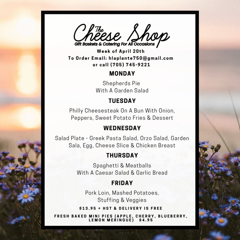 The Cheese Shop Menu