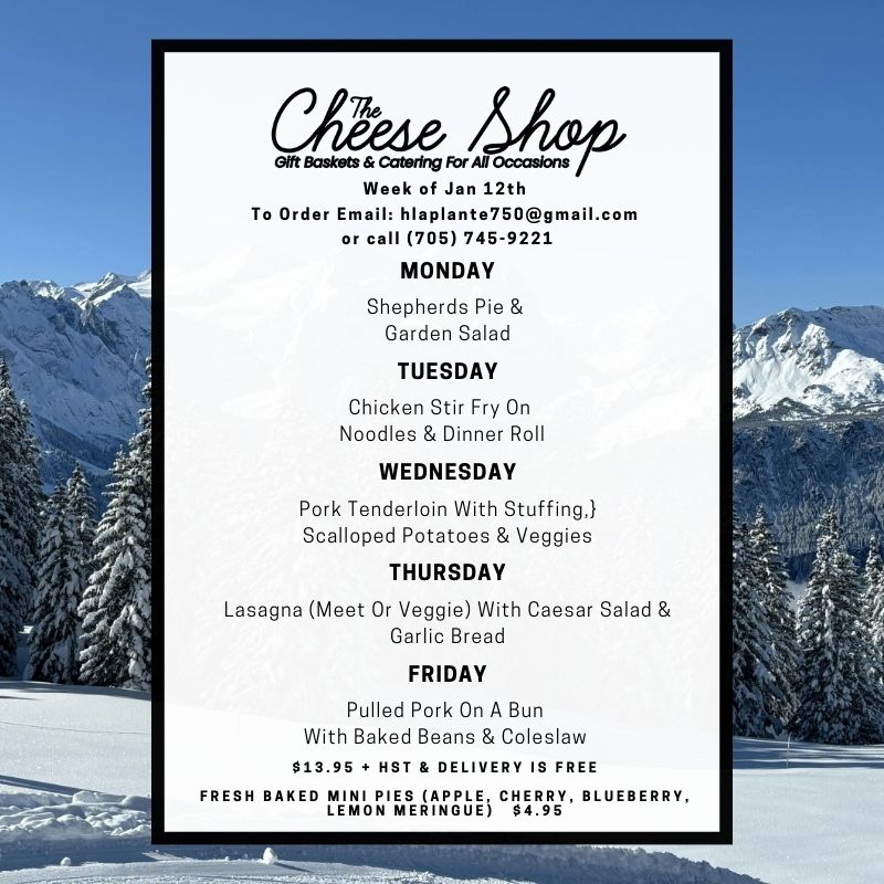 The Cheese Shop Menu