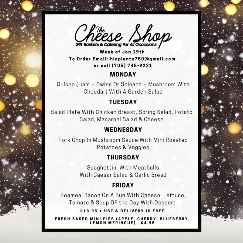 The Cheese Shop Menu