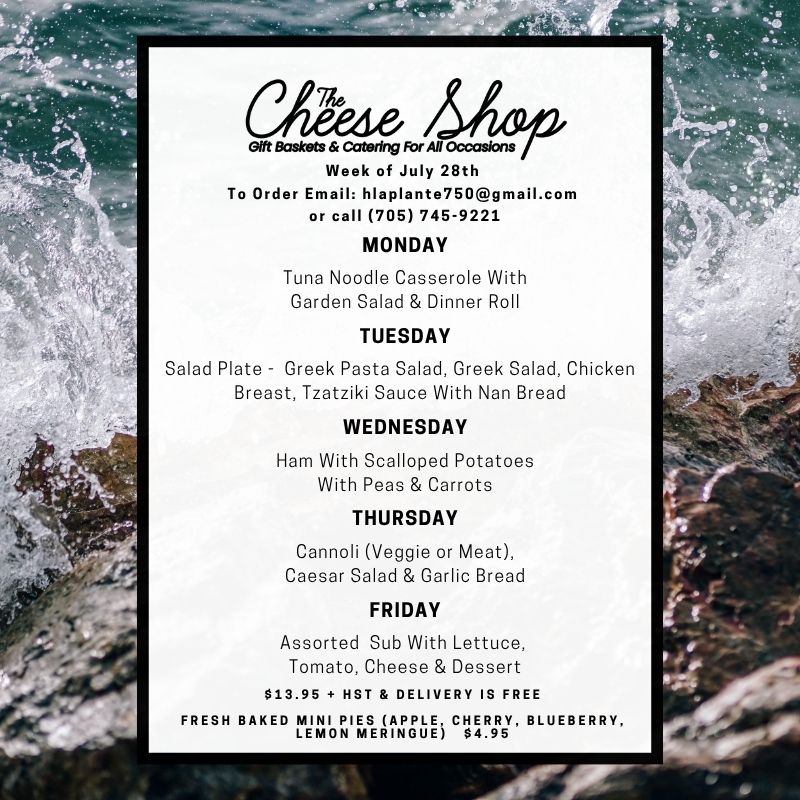 The Cheese Shop Menu
