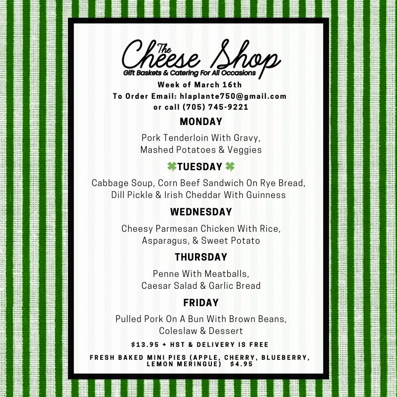 The Cheese Shop Menu