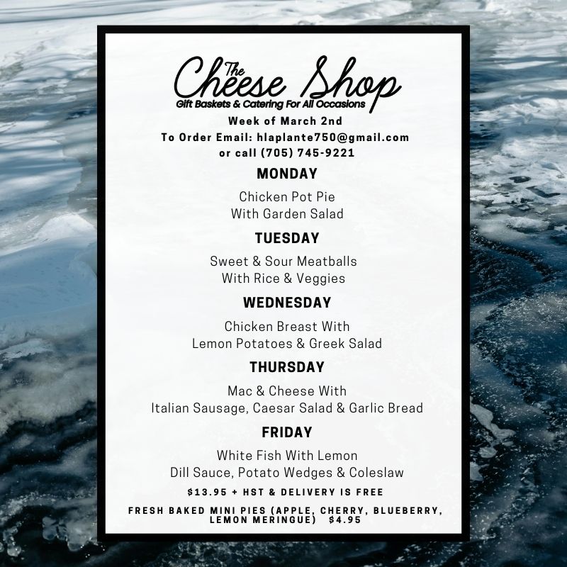 The Cheese Shop Menu