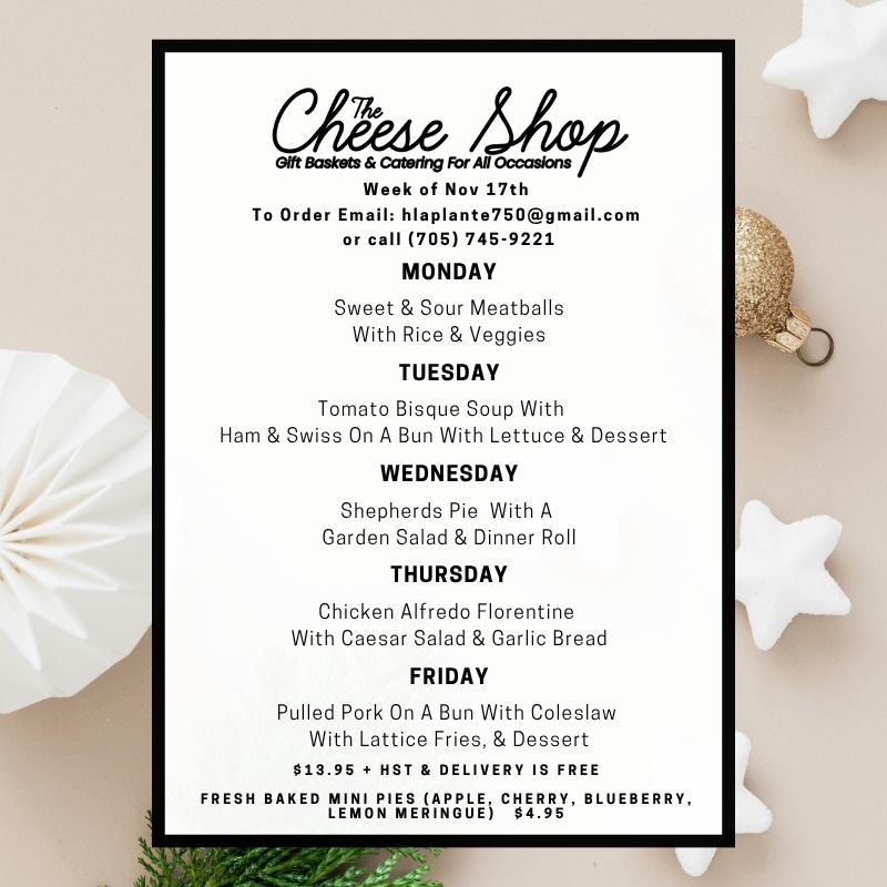 The Cheese Shop Menu
