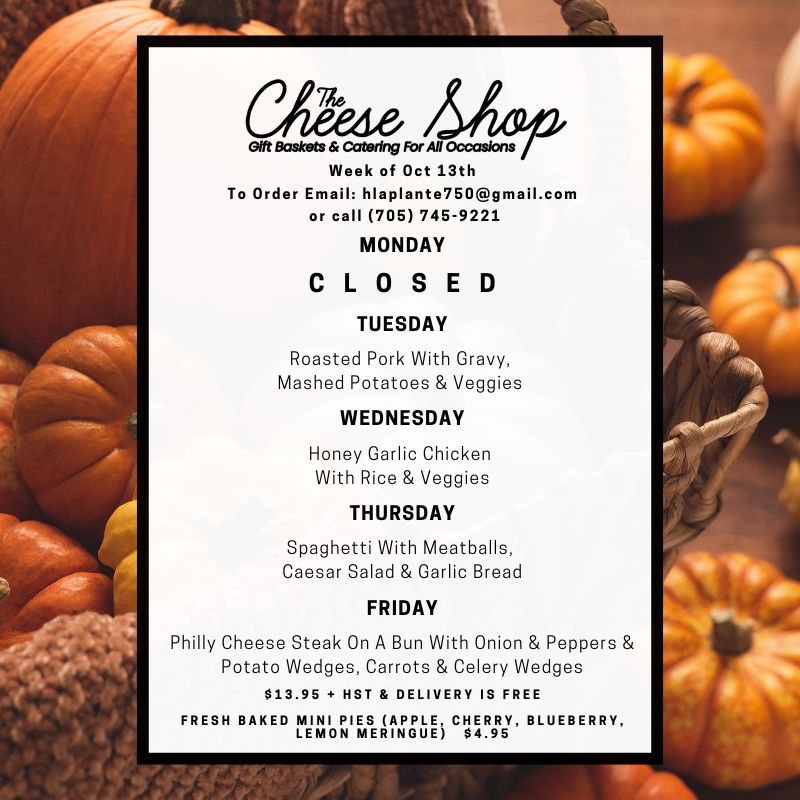 The Cheese Shop Menu