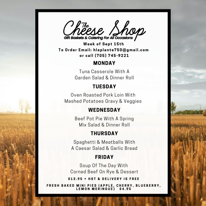 The Cheese Shop Menu
